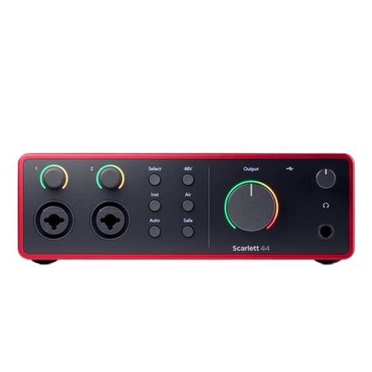 Focusrite Scarlett 4i4 Gen 4 4-in/4-out USB Audio Interface w/ Air Mode & Auto Gain