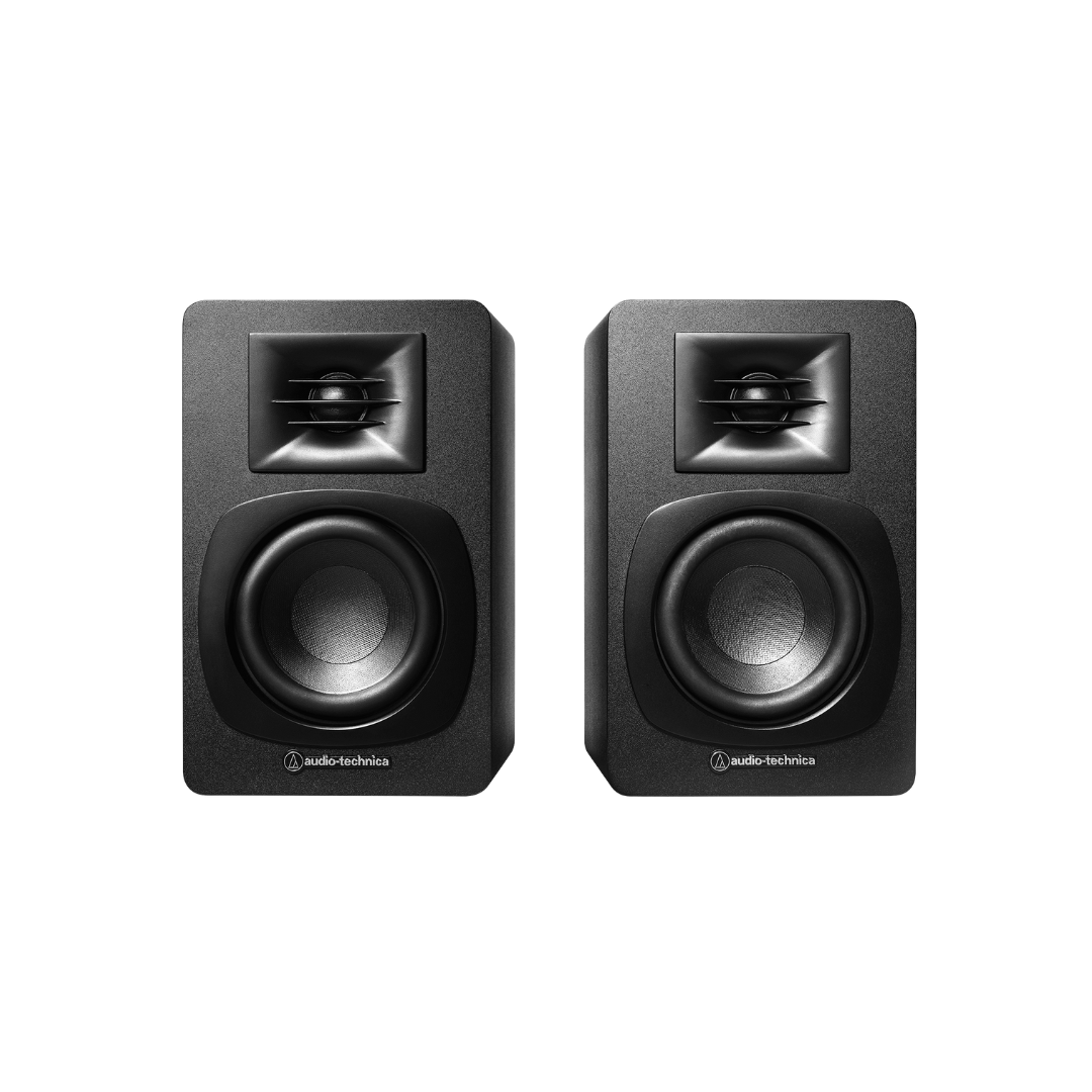 AT-SP3X Powered Bookshelf Speakers (With Optional LP60xBT)