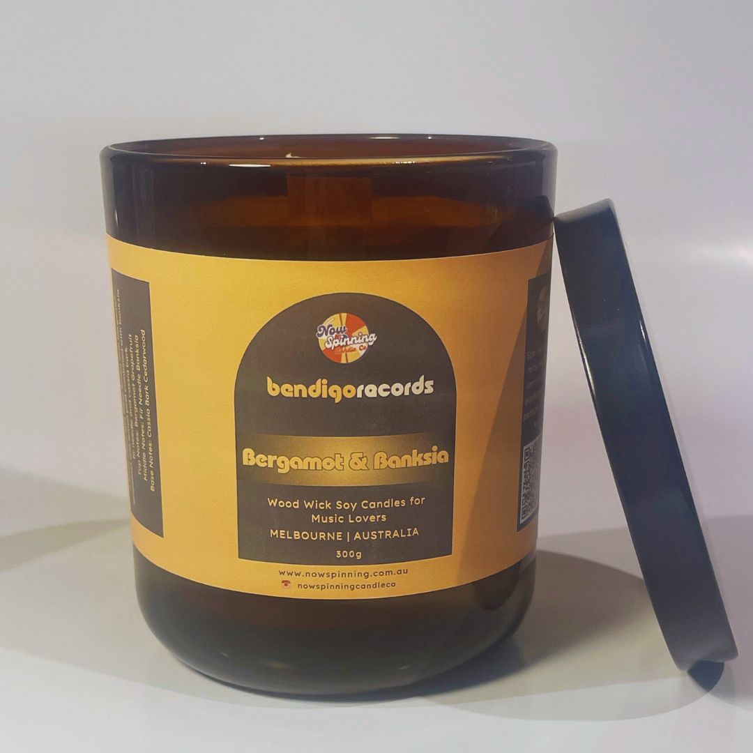 Bergamot & Banksia Now Spinning x Bendigo Records Candle